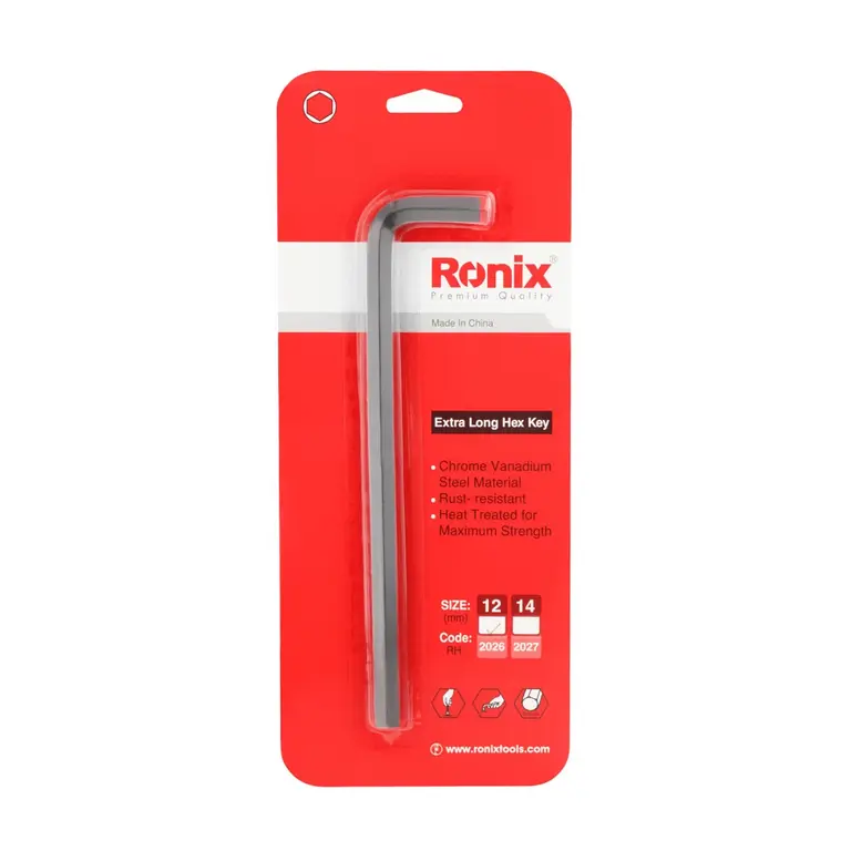 خرید آچار آلن تک ۱۲ میلی‌متری بلند رونیکس RH-2026 | سخت‌کاری